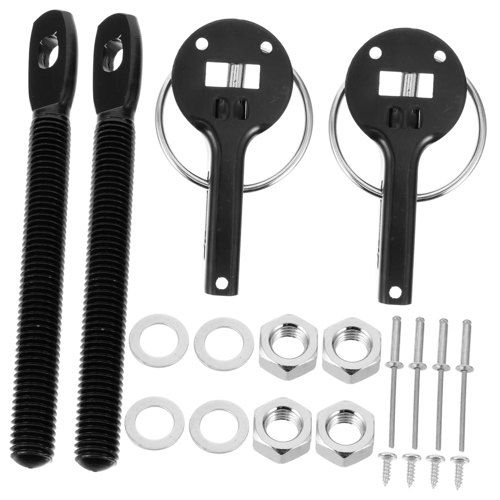 GRIRIW Hood Pin Set Für Rennfahrzeuge Motorhauben Schloss Zubehör Universal Hood Lock Kit Für Auto Modifikation 1 Set von GRIRIW