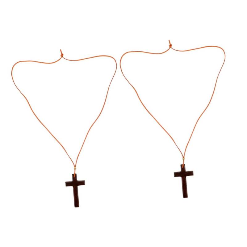 GRIRIW Kreuz Anhänger Für Rückspiegel Christliches Auto Hängezubehör Für Männer Und Frauen Vintage Handgefertigte Kreuz Deko Für Auto Innenspiegel Braunes Design von GRIRIW