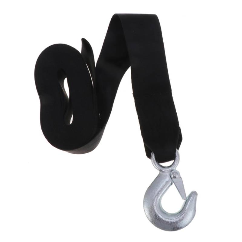 GRIRIW Windengurt Ankerpunkt Anhängerzubehör Seilwinde für Boote Handwinde Marine-Windenriemen sicherungsseil sicherheitsseil Trailer Strap Riemen der Anhängerwinde Windenseil Stahl Black von GRIRIW