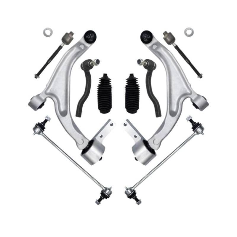 10-teilige vordere untere Querlenker- und Spurstangenbaugruppe, kompatibel mit Modellen von 2009 bis 2015 51360SZAA02 von GRzHKN