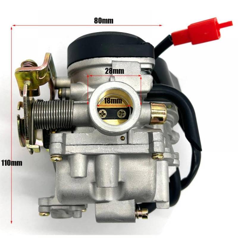 18mm PD18J 24mm PD24J Vergaser Kompatibel mit 50cc 60cc 125cc 150cc 137qma 139qmb 152QMI 157QMJ Kompatibel mit Roller Moped ATV Go-Kart(18mm) von GRzHKN