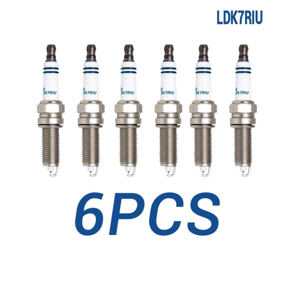 Auto-Widerstand-Iridium-Zündkerze LDK7RIU, länger kompatibel mit verschiedenen Fahrzeugen(6 Pieces with Box) von GRzHKN