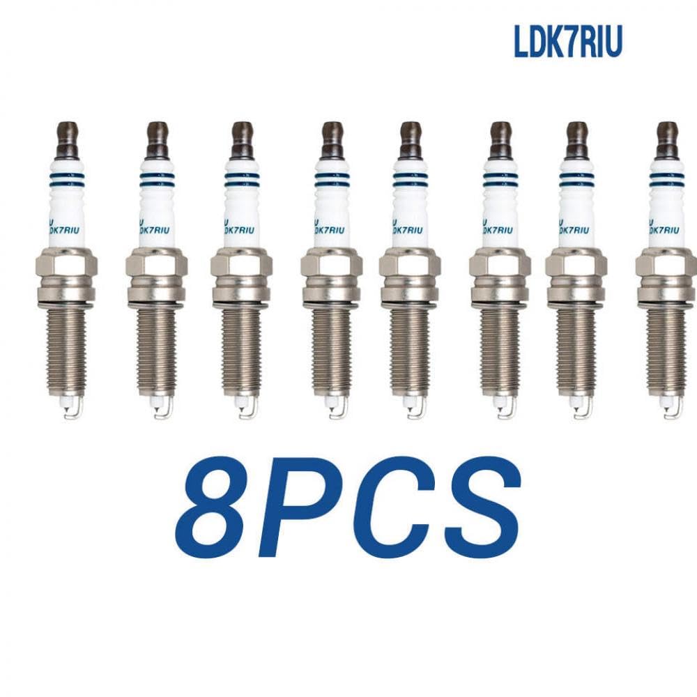 Auto-Widerstand-Iridium-Zündkerze LDK7RIU, länger kompatibel mit verschiedenen Fahrzeugen(8 Pieces with Box) von GRzHKN