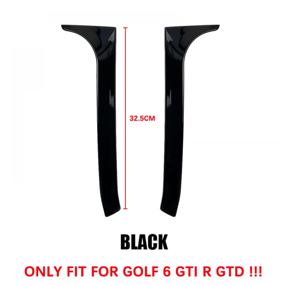 Heckspoiler Kompatibel mit 6 Style Zubehör GTR GTD kompatible Modelle 08 09 10 11 12 Canard Wing Heckflügel Kompatibel mit 6 Heckscheibe(BK Golf 6 GTI R GTD) von GRzHKN