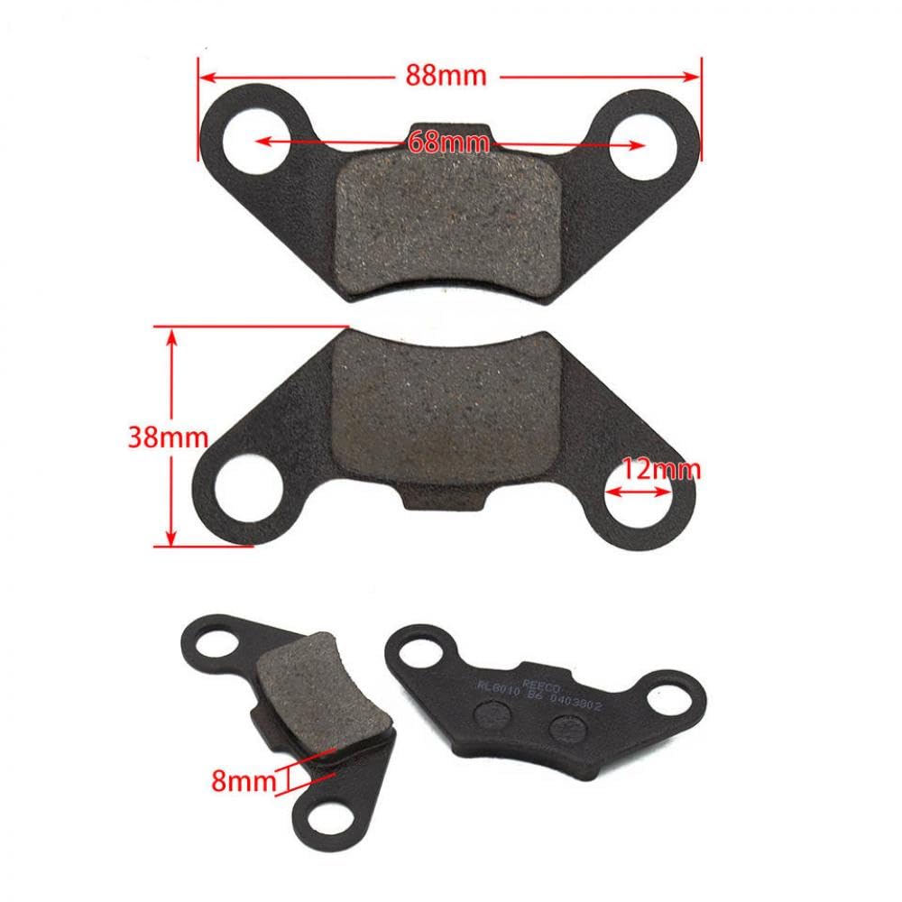 Motorrad ATV Roller Bremsbeläge Set kompatibel mit Dirt Bike Bremssystem Zubehör(B) von GRzHKN