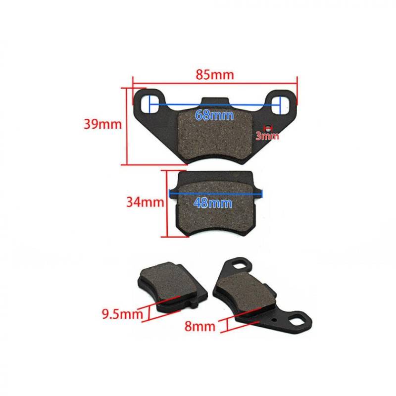 Motorrad ATV Roller Bremsbeläge Set kompatibel mit Dirt Bike Bremssystem Zubehör(C) von GRzHKN