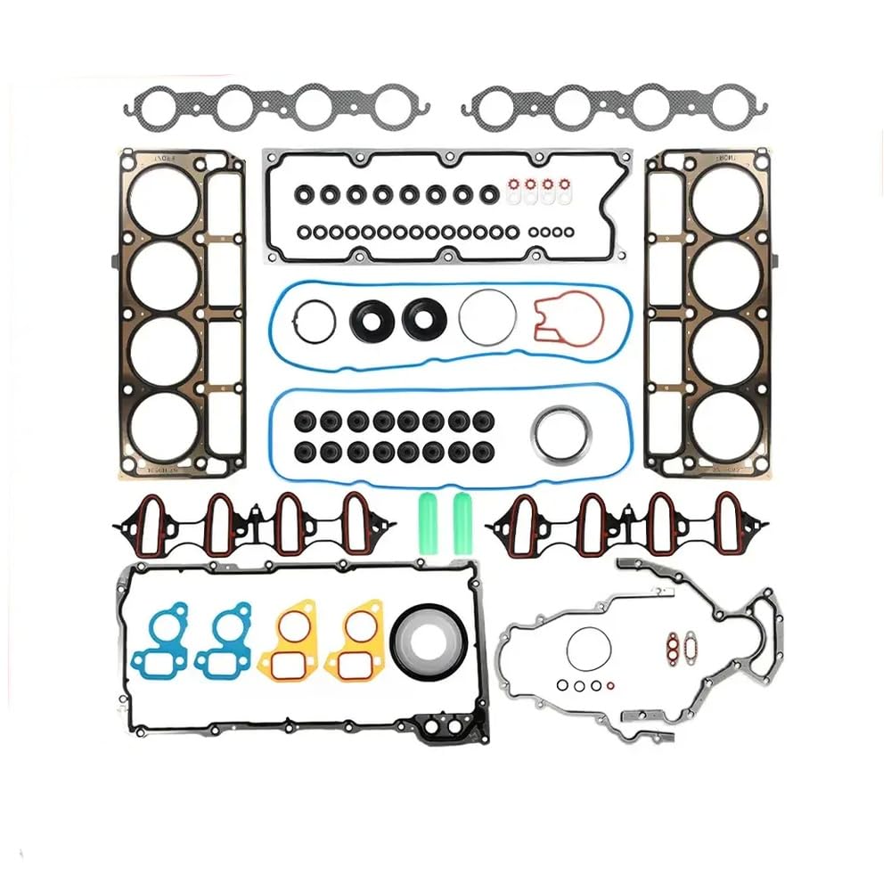 Motorzylinderkopfdichtung und Kopfschrauben mit 1997 bis 2015 GM 4,8L 5.3L HS26191PT HS54340 kompatibel von GRzHKN