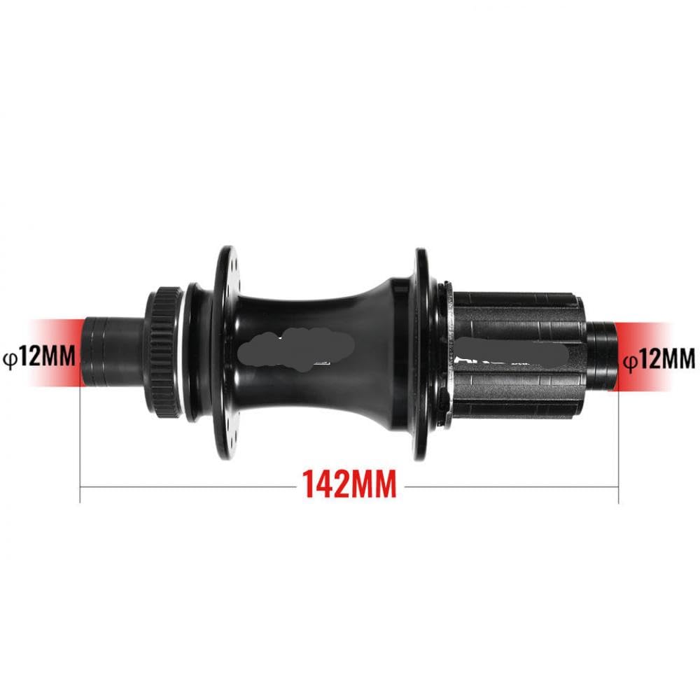 Straßenradscheibenscheibenbremsen Zentralschloss 4 Lager kompatibel 12x142 12x100 mm 4 Bahn 48 Zahn und hintere Hubs 24 Löcher(12X142 24H HG) von GRzHKN