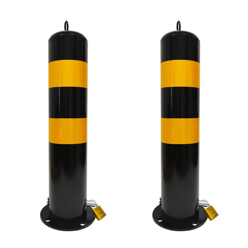 Freistehende Sicherheitspoller Absperrpfosten, Parkpoller, Warnhinweis Zum Schutz Vor Anfahrschäden, Hotels Parkplätzen Rasenflächen Supermärkten Wartungsbereichen Lagerhallen(Black (2pcs),100cm/39.4i von GSATREY