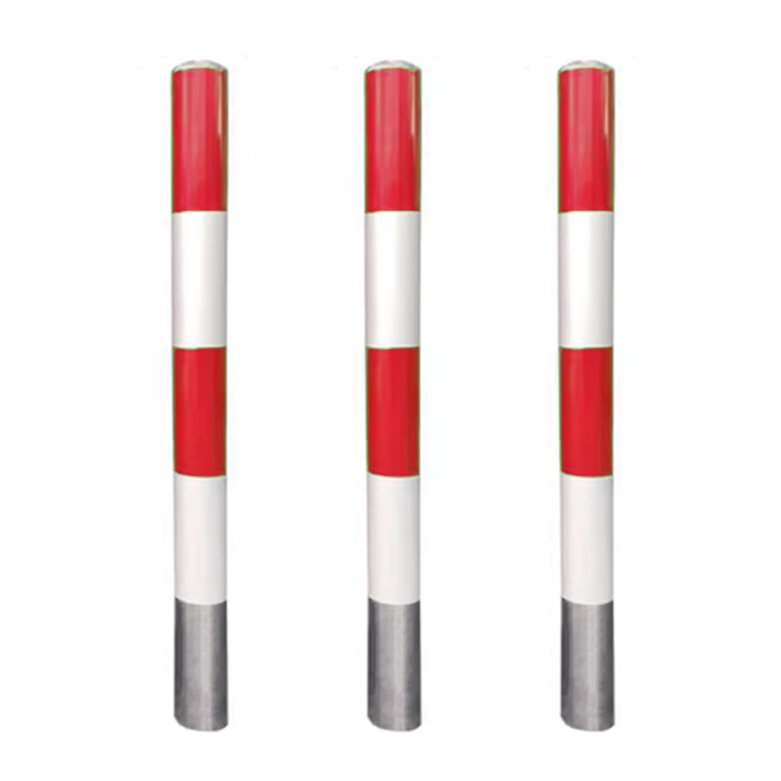 Freistehende Sicherheitspoller Absperrpfosten, Parkpoller, Warnhinweis Zum Schutz Vor Anfahrschäden, Hotels Parkplätzen Rasenflächen Supermärkten Wartungsbereichen Lagerhallen(Red (3pcs),7.6cm/3in) von GSATREY