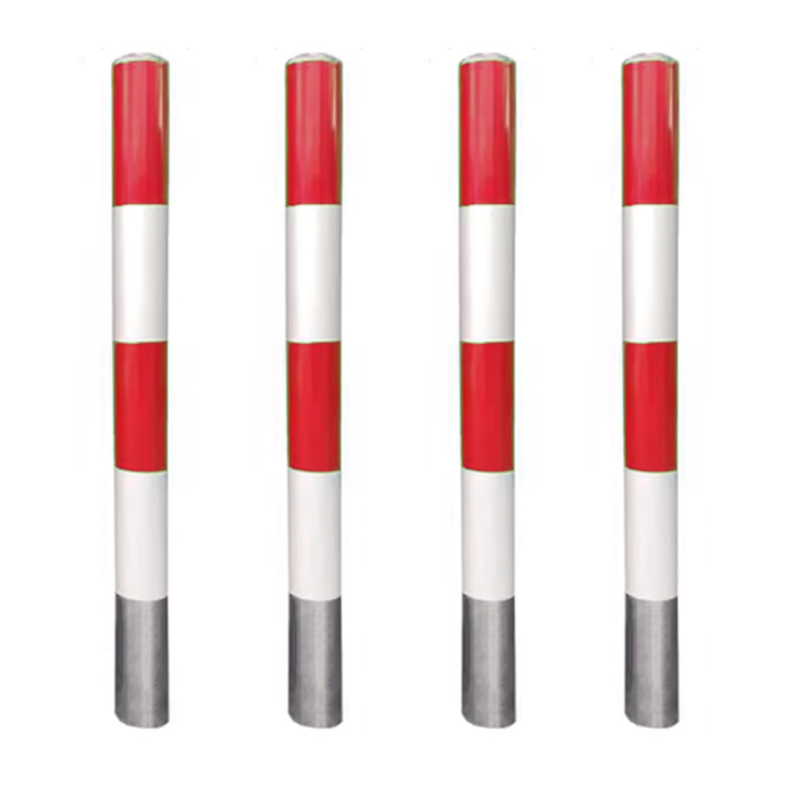 Freistehende Sicherheitspoller Absperrpfosten, Parkpoller, Warnhinweis Zum Schutz Vor Anfahrschäden, Hotels Parkplätzen Rasenflächen Supermärkten Wartungsbereichen Lagerhallen(Red (4pcs),7.6cm/3in) von GSATREY