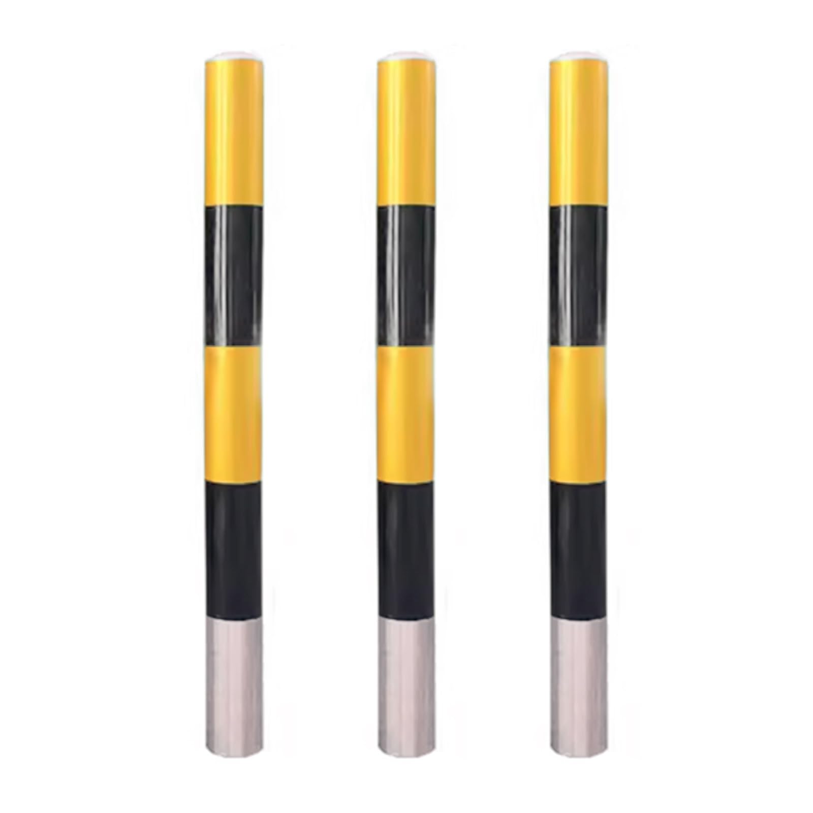 Freistehende Sicherheitspoller Absperrpfosten, Parkpoller, Warnhinweis Zum Schutz Vor Anfahrschäden, Hotels Parkplätzen Rasenflächen Supermärkten Wartungsbereichen Lagerhallen(Yellow (3pcs),7.6cm/3in) von GSATREY