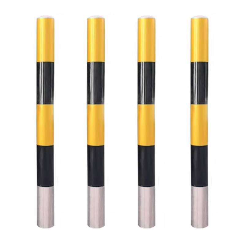 Freistehende Sicherheitspoller Absperrpfosten, Parkpoller, Warnhinweis Zum Schutz Vor Anfahrschäden, Hotels Parkplätzen Rasenflächen Supermärkten Wartungsbereichen Lagerhallen(Yellow (4pcs),11.4cm/4.5 von GSATREY