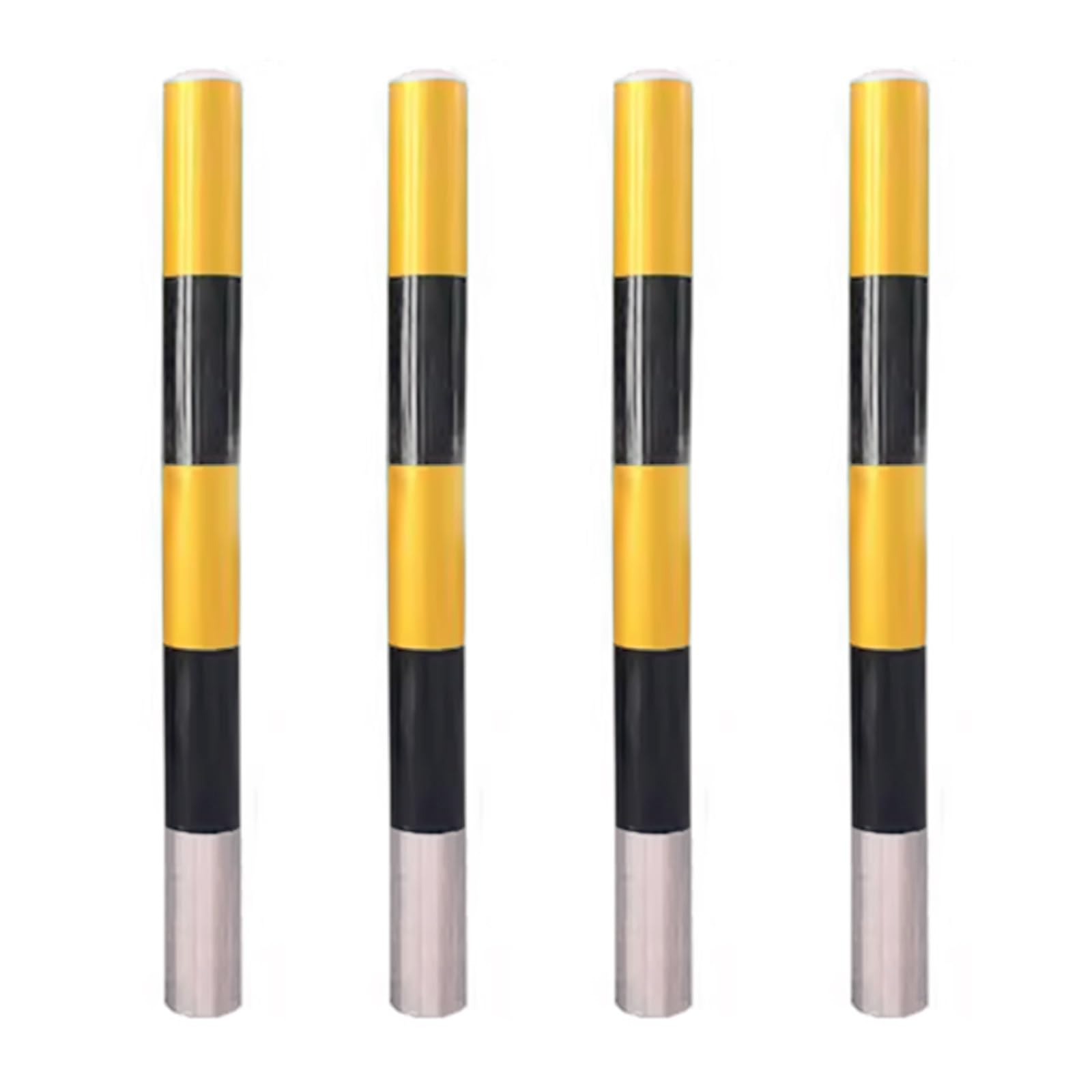 Freistehende Sicherheitspoller Absperrpfosten, Parkpoller, Warnhinweis Zum Schutz Vor Anfahrschäden, Hotels Parkplätzen Rasenflächen Supermärkten Wartungsbereichen Lagerhallen(Yellow (4pcs),8.9cm/3.5i von GSATREY