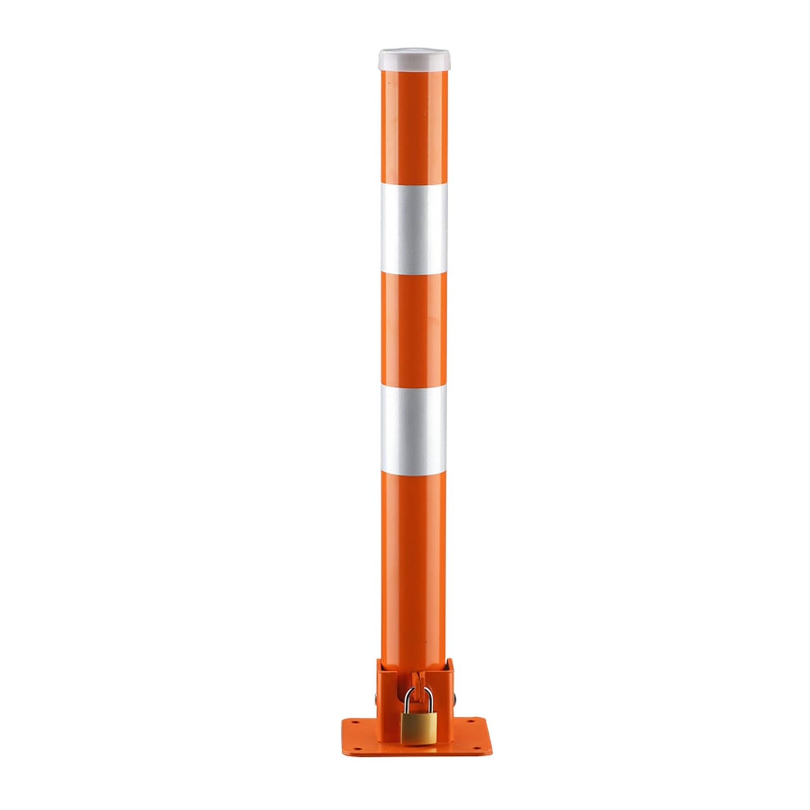 Parkplatzsperre, Sicherheitspollerpfosten, Verkehrsleitpfosten, Robust Standfuß Sperrpfosten, Robuster Anfahrschutz, for Den Industriellen, Gewerblichen Und Privaten Gebrauch(Orange (1pcs)) von GSATREY