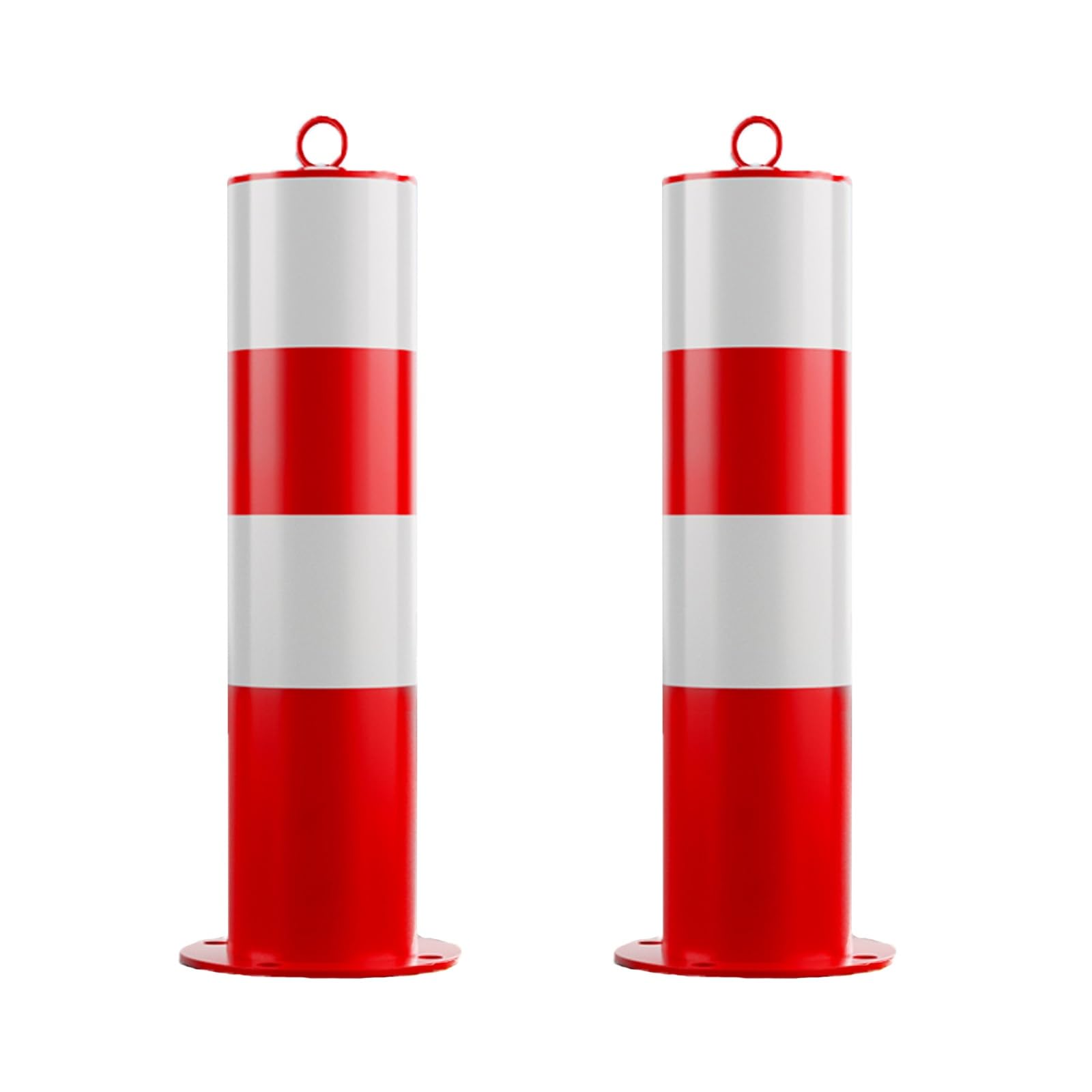 Sicherheitspoller, Poller Mit Reflektierendem Band Für Den Parkplatz, Sicherheitswarnsäule Verkehrskegel, Parkpoller, Einfahrtsschutz, Sicherheitsbarriere, Verkehrskontrolle(Red (2pcs)) von GSATREY