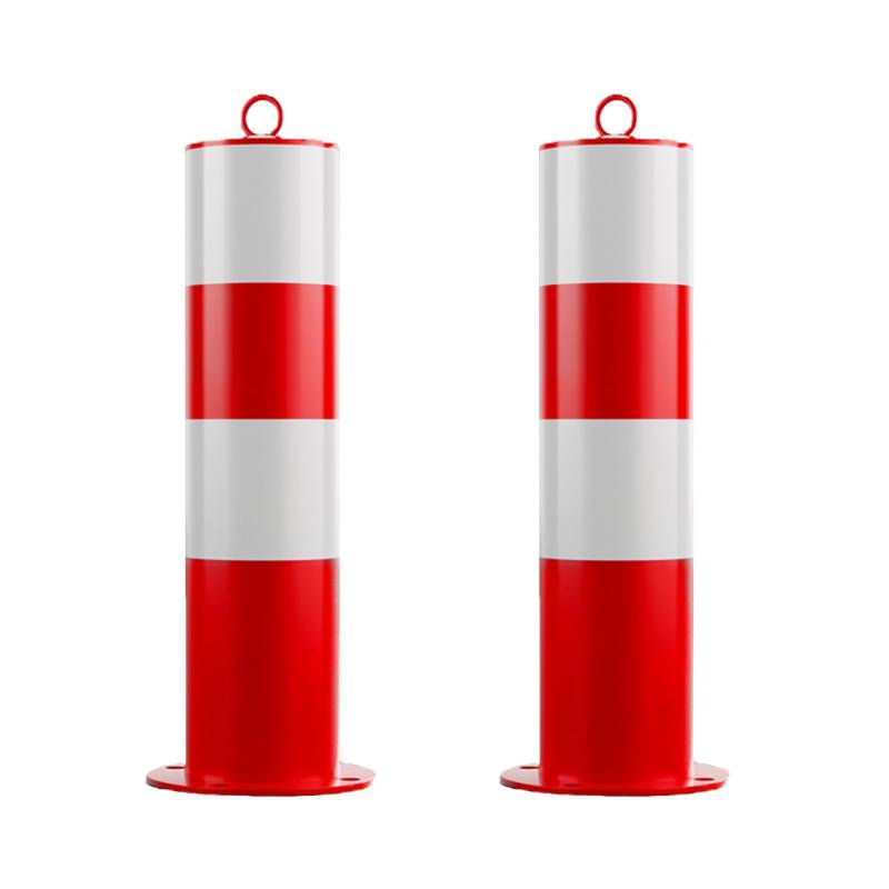 Sicherheitspoller, Poller Mit Reflektierendem Band Für Den Parkplatz, Sicherheitswarnsäule Verkehrskegel, Parkpoller, Einfahrtsschutz, Sicherheitsbarriere, Verkehrskontrolle(Red (2pcs)) von GSATREY