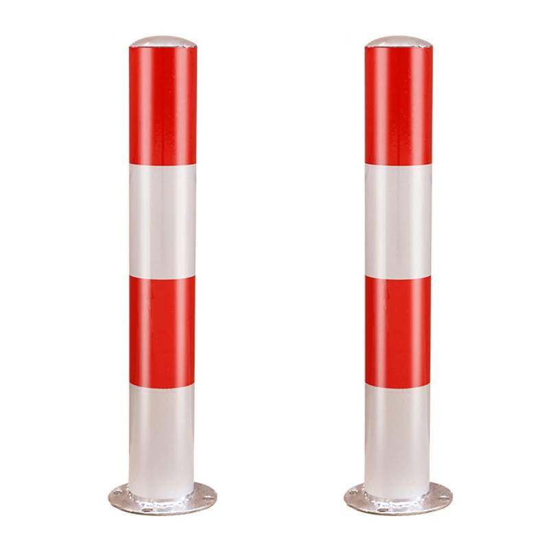 Sicherheitspoller Kollisionsvermeidung, Parkplatzsperre Pfosten, Mit Befestigungsschrauben, Warnsäule, Reflektierende Parkbarrieren, Warnhinweis Zum Schutz Vor Anfahrschäden(Red (2pcs),8.9*75cm/3.5*29 von GSATREY