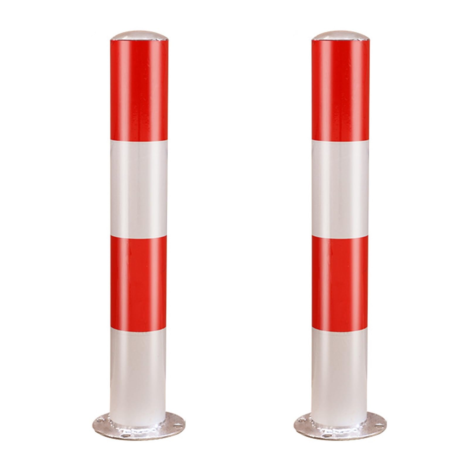 Sicherheitspoller Kollisionsvermeidung, Parkplatzsperre Pfosten, Mit Befestigungsschrauben, Warnsäule, Reflektierende Parkbarrieren, Warnhinweis Zum Schutz Vor Anfahrschäden(Red (2pcs),8.9*60cm/3.5*23 von GSATREY