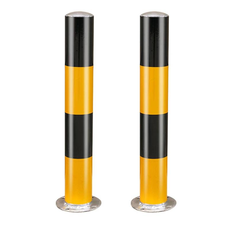 Sicherheitspoller Kollisionsvermeidung, Parkplatzsperre Pfosten, Mit Befestigungsschrauben, Warnsäule, Reflektierende Parkbarrieren, Warnhinweis Zum Schutz Vor Anfahrschäden(Yellow (2pcs),8.9*60cm/3.5 von GSATREY