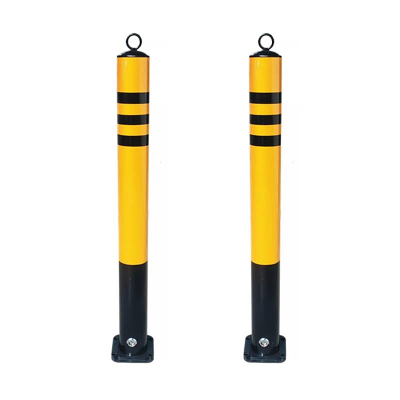 Sicherheitspoller Kollisionsvermeidung, Parkplatzsperre Pfosten, Mit Befestigungsschrauben, Warnsäule, Reflektierende Parkbarrieren, Warnhinweis Zum Schutz Vor Anfahrschäden(Yellow (2pcs),11.4cm/4.5in von GSATREY