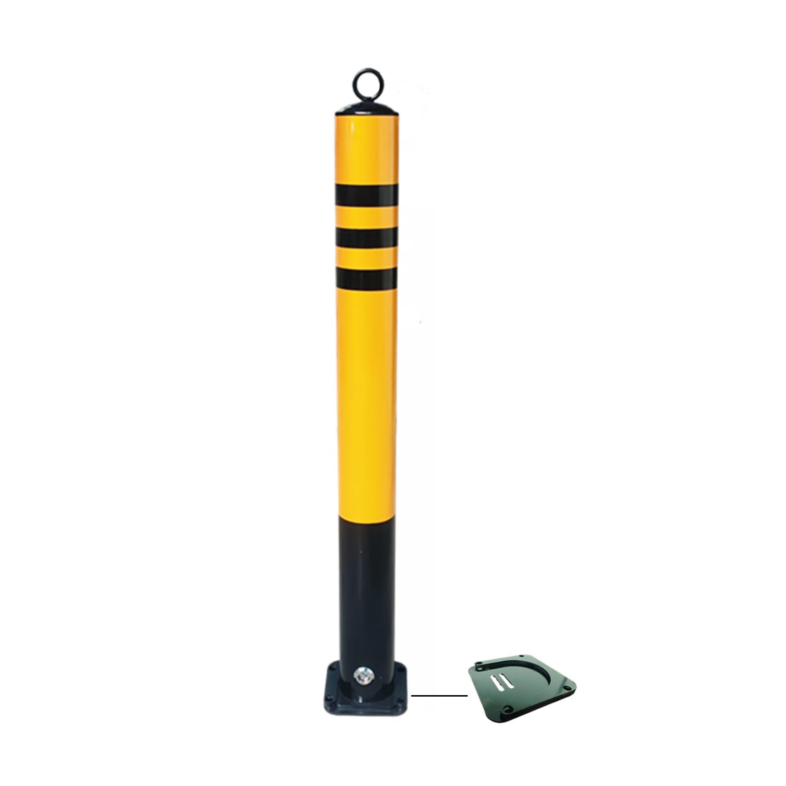 Sicherheitspoller Kollisionsvermeidung, Parkplatzsperre Pfosten, Mit Befestigungsschrauben, Warnsäule, Reflektierende Parkbarrieren, Warnhinweis Zum Schutz Vor Anfahrschäden(Yellow (1pcs),7.6cm/3in) von GSATREY