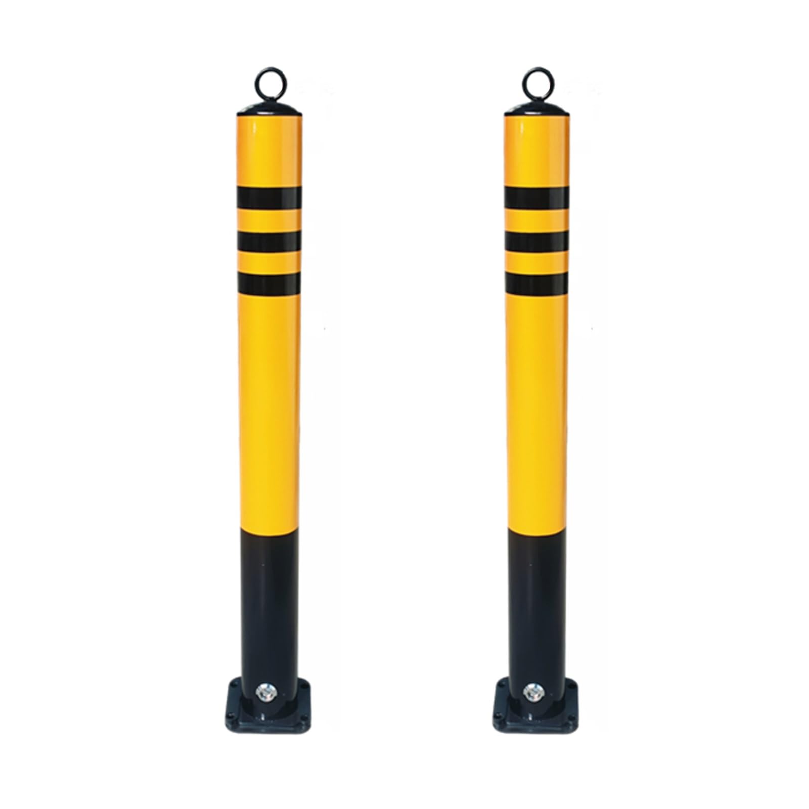 Sicherheitspoller Kollisionsvermeidung, Parkplatzsperre Pfosten, Mit Befestigungsschrauben, Warnsäule, Reflektierende Parkbarrieren, Warnhinweis Zum Schutz Vor Anfahrschäden(Yellow (2pcs),8.9cm/3.5in) von GSATREY