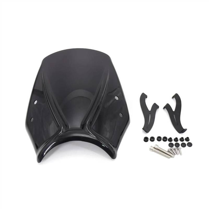 Motorrad Windabweiser Windschutzscheibe Schallwand Luft Windabweiser Für Trident Trident 660 Motorrad Windschutzscheibe Für Trident660 Zubehör Motorrad Windschutzscheibe(Black) von GSCTMFMLPT