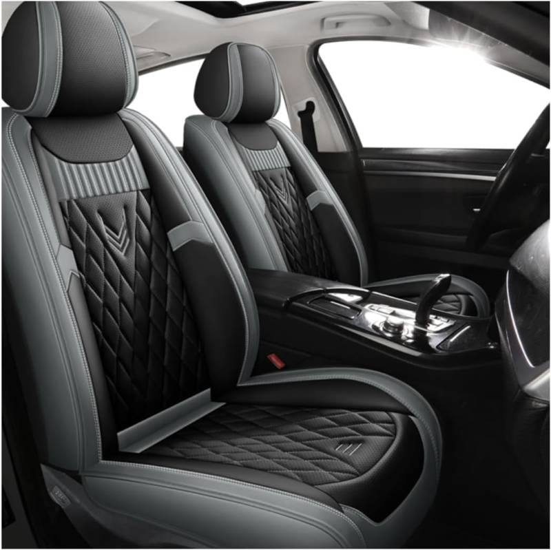GSDOMJ Autositzbezüge für Suzuki Vitara 2015, 2016, 2017, 2018, 2019, Leder, Vorder- und Rücksitzbezüge schützen den Innenraum, Grau von GSDOMJ