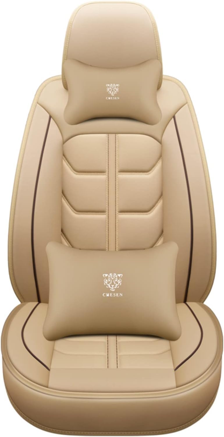 GSDOMJ Autositzbezüge passend für BMW X1 F48 X1 2. Generation 2015–2022, Premium-Sitze schützen den Innenraum, Beige Luxus von GSDOMJ