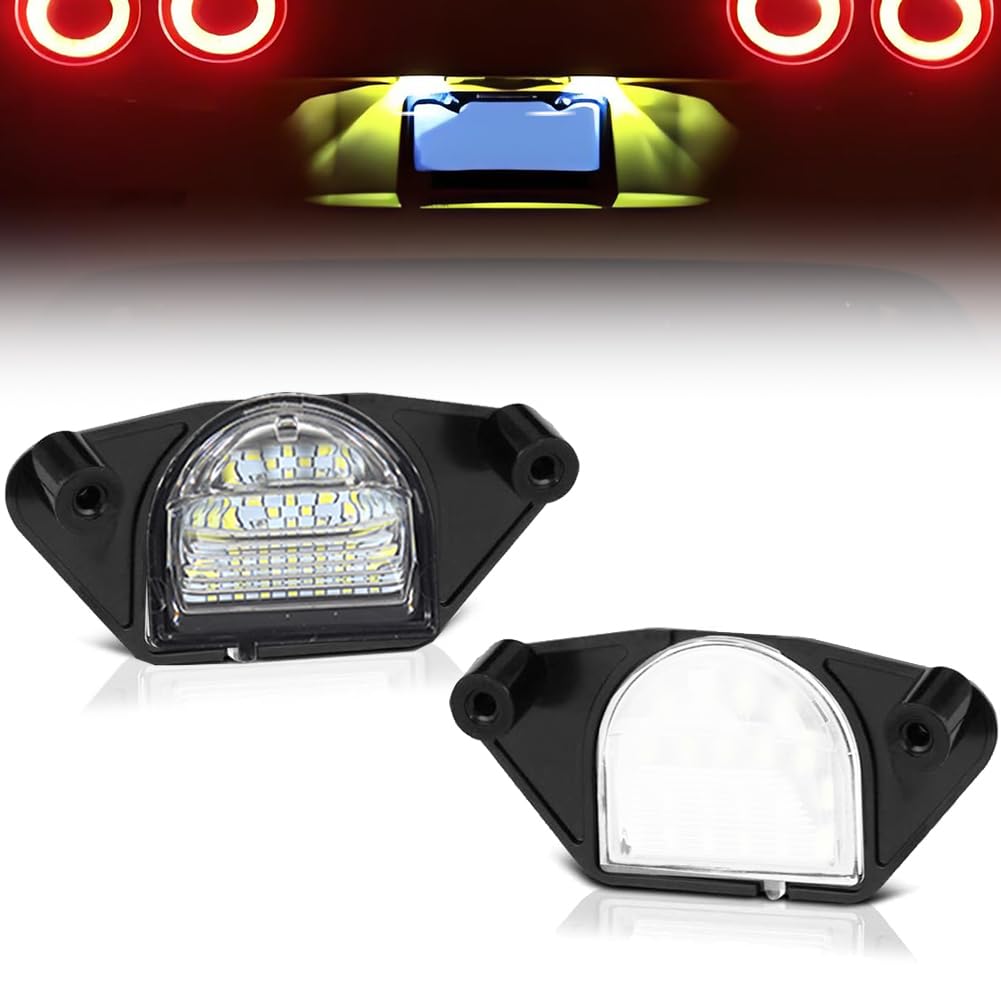 GSOWO LED Kennzeichenbeleuchtung für Corvette C4 C5 C6 1984-2013, [Langlebig & Effizient] Hochwertige Canbus Fehlerfrei 18 SMD Nummernschildbeleuchtung, 2 Stücke von GSOWO