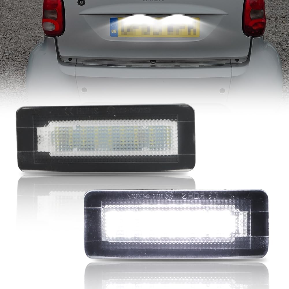 GSOWO LED Kennzeichenbeleuchtung für Merce-ds Benz Smart fortwo Cabriolet W450 W451 W453 von GSOWO