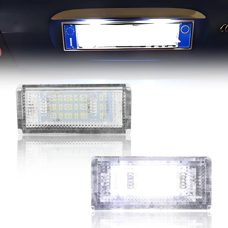 GSOWO LED Kennzeichenbeleuchtung für Mini Cooper R50 2001-2006 R52 Cabrio R53, [Langlebig & Effizient] Hochwertige Canbus Fehlerfrei 18 SMD Nummernschildbeleuchtung, 2 Stücke von GSOWO