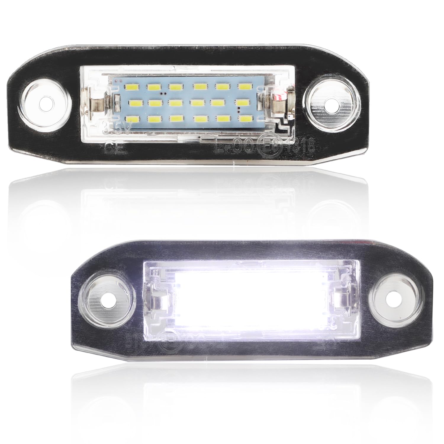 GSOWO LED Kennzeichenbeleuchtung für Volvo C30 C70 S40 S60 S80 V50 V60 V70 XC60 XC70 XC90, [Langlebig & Effizient] Hochwertige Can-bus Fehlerfrei 18 SMD Nummernschildbeleuchtung, 2 Stücke von GSOWO