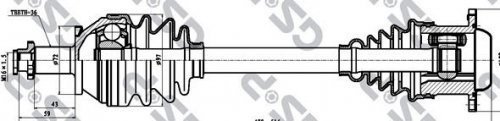 GSP Antriebswelle 261098 von GSP
