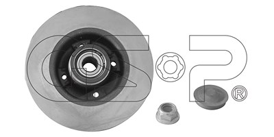 Gsp 1x Bremsscheiben hinten+Radlager+ABS Ring [Hersteller-Nr. 9225019K] für Renault von GSP