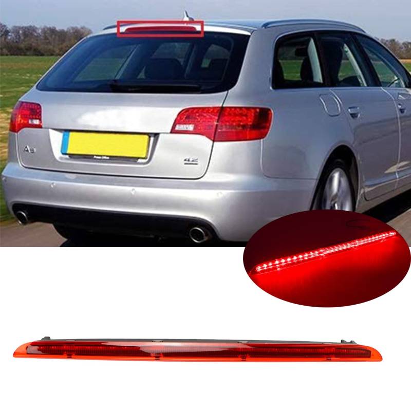 GSRECY Bremslicht für hinten, hohe Level, drittes Bremslicht, passend für 2005–2011 A6 S6 RS6 Avant Allroad 4F C6 (rote Linse) von GSRECY