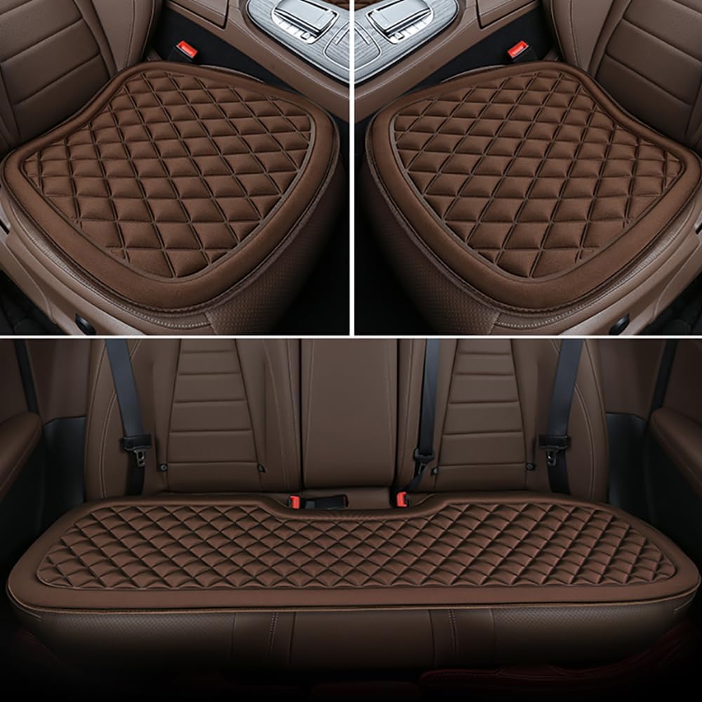 GSXOZCET Autositz Schutzpolster,für Infiniti QX60 2014-2023 weiches Atmungsaktives Staub,für die meisten Fahrzeuge,Auto Zubehör,3PCS-B/Brown von GSXOZCET