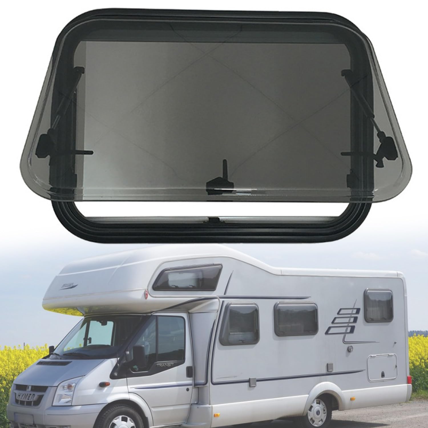 Wohnmobilfenster, Seitenfenster, Ausschiebbares Fenster Für Wohnmobile, Mit Integriertem Gazevorhang Und Verdunkelungsvorhang, Für Wohnwagen/Camper,600*300mm von GTANND