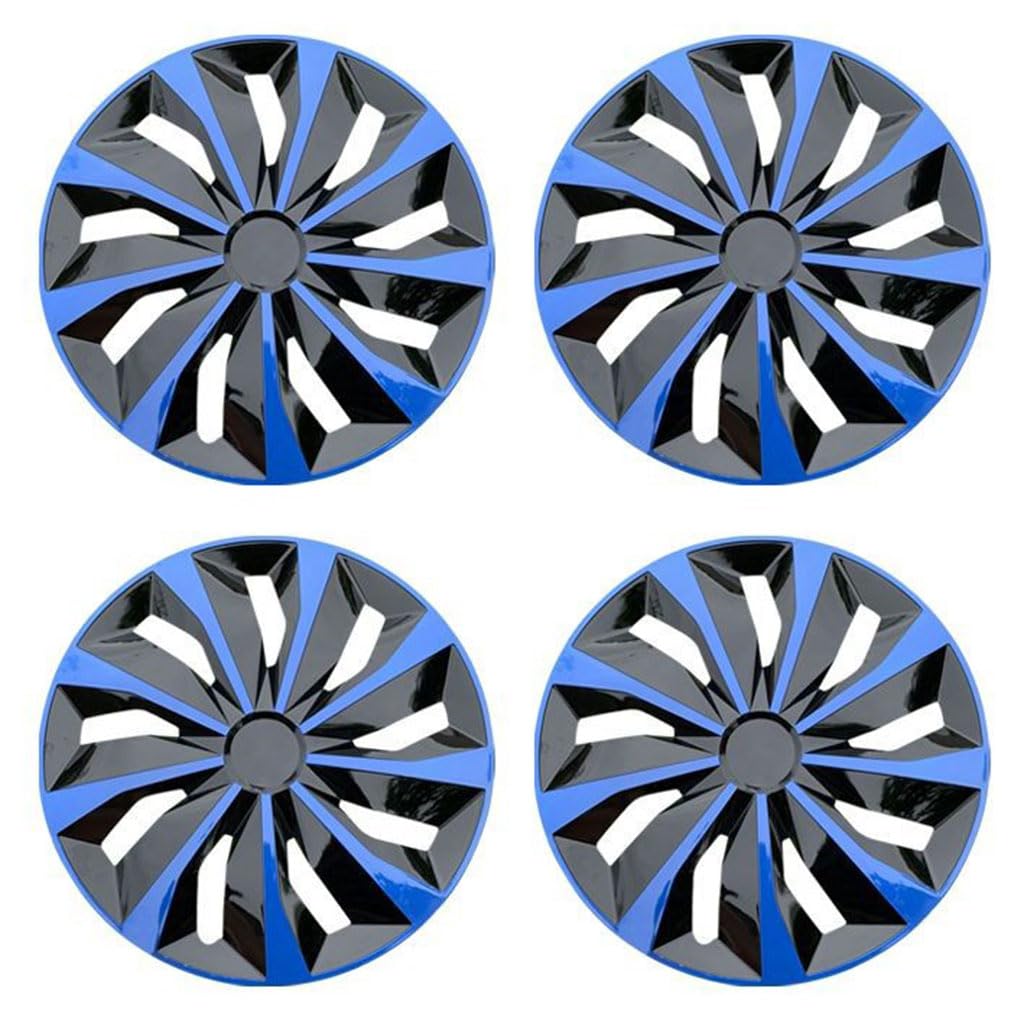 4 Stück Radzierblenden Set für Clio 2012-2016,Stahlfelgen Felgendeckel Radkappensatz Zubehör,B5-16 inch Blue Black von GTEVDK