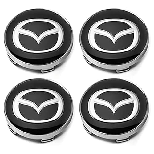 4er-Pack Radnabenabdeckungen, für Mazda 60mm-wasserdichtes/staubdichtes, verschleißfestes und langlebiges Autozubehör,B von GTFRFD