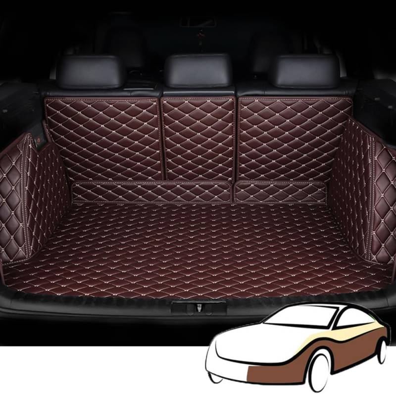 Auto Kofferraum Schutzmatte für VW Tiguan II 2016-2023, Kofferraumwanne rutschfest Kratzfest Staubdicht Interieur Zubehör,C von GTFRFD