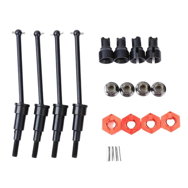 GTFRUQAS RC Ersatzteile Für Arrma 1/18 Für Ara2102 ARA2106 Für Granite Für Typhon Für Grom CVD Antriebswelle 5,5 MM Rad Hex Adapter Diff Cup RC Auto Upgrades Teile von GTFRUQAS