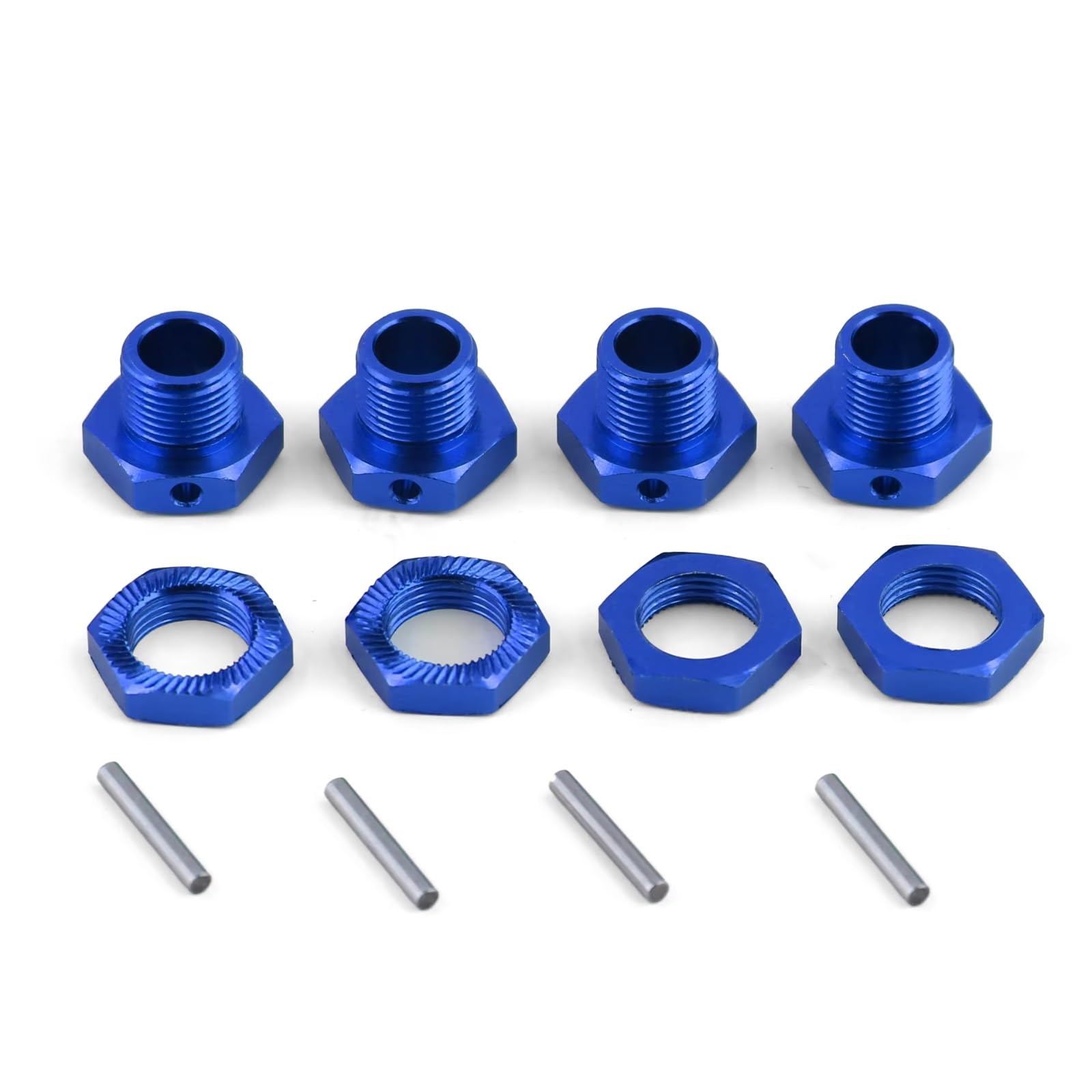 GTFRUQAS RC Ersatzteile Für Arrma Für Infraction Für Limitless Für Felony 6S 1/7 Für Typhon 6S 1/8 Metall 17mm Rad Hex Hub Adapter Mit Mutter RC Auto Upgrade Teile(Blue) von GTFRUQAS