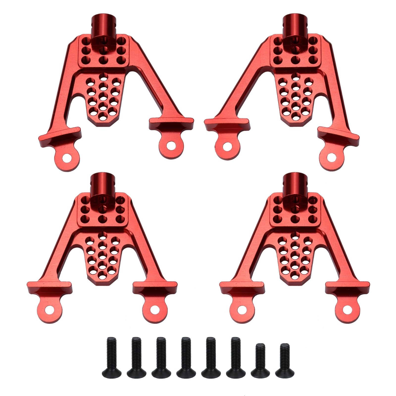 GTFRUQAS RC Ersatzteile Für Axial Für SCX10 1/10 1 Satz Vorne Und Hinten Stoßdämpfer Schock Turm Montage Beiträge Lift Teile Fernbedienung Track Auto(Red) von GTFRUQAS