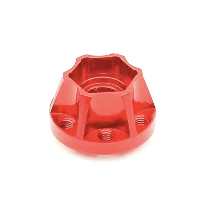 GTFRUQAS RC Ersatzteile Für Axial Für SCX10 Für Capra 1/10 2 Pcs Aluminium Räder Hex Hub 12mm RC Crawler Auto 1,9 2,2 Felge RC Upgrade Teile Zubehör(Red,12mm) von GTFRUQAS