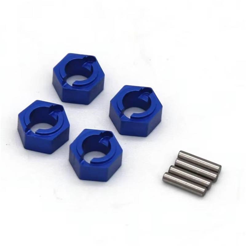 GTFRUQAS RC Ersatzteile Für FMS Für Fcx24 1/24 Für Xiaoqi RC Autoteile 7mm Sechskantkupplung Dekoration Modifikation RC Fernbedienung Auto Metall Upgrade Zubehör(Blue) von GTFRUQAS