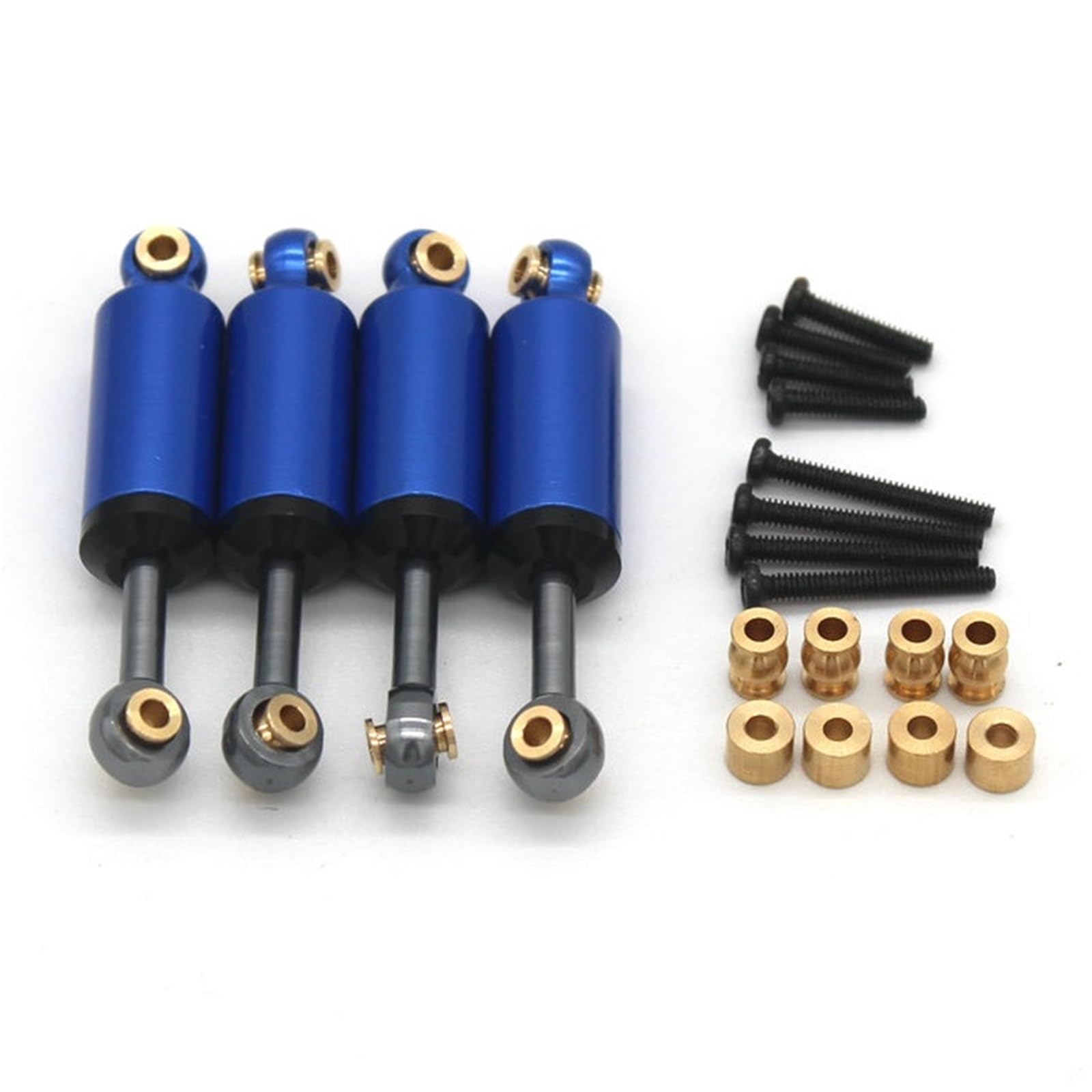 GTFRUQAS RC Ersatzteile Für FMS Für Fcx24 1/24 Für Xiaoqi RC Fernbedienung Auto Metall Upgrade Zubehör Eingebaute Feder Stoßdämpfer Modifikation Upgrade RC Autoteile(Blue) von GTFRUQAS