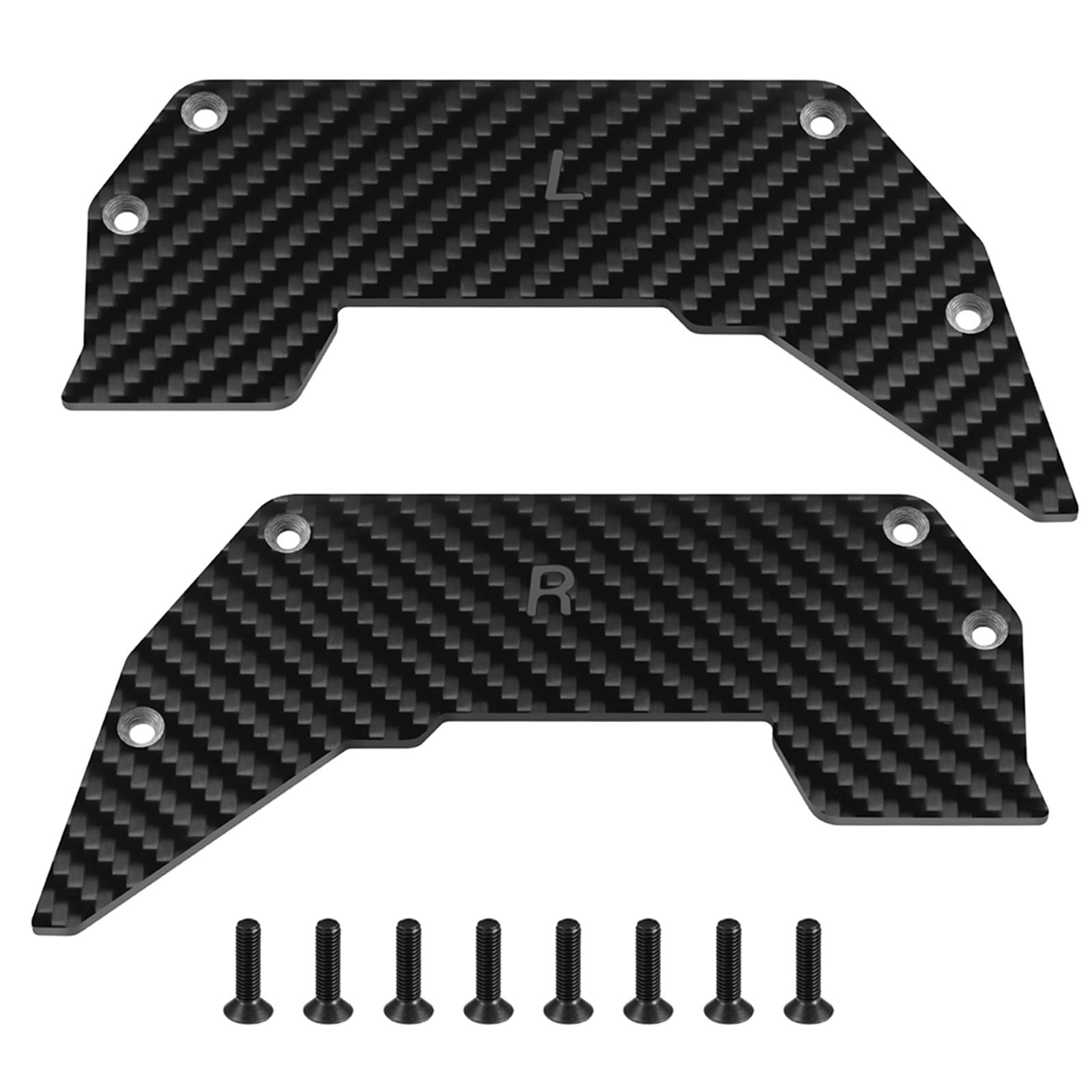 GTFRUQAS RC Ersatzteile Für Infraction 6S Für BLX V2 Für All-Road 1/7 RC Auto LKW Upgrade Teile Carbon Fiber Auto Air Dam Diffusor Radkappe Modifikation Zubehör von GTFRUQAS