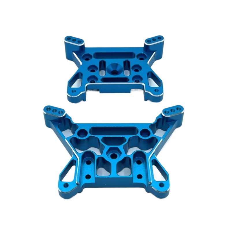 GTFRUQAS RC Ersatzteile Für MJX 10208 1/10 Metall Stoßdämpfer Vorne Und Hinten Platte RC Auto Upgrade Teile Zubehör Fernbedienung Auto Ersatzteile(Blue) von GTFRUQAS